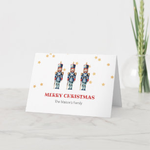 Red & Blue Nutcracker God jul Kort