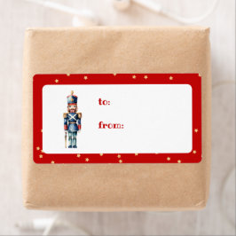 Red & Blue Nutcracker-jul | HELGDAG Fraktsedel