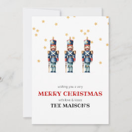 Red & Blue Nutcracker-jul Julkort