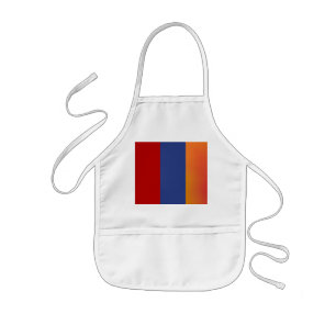 Red Blue Orange Infant's Apron Barnförkläde