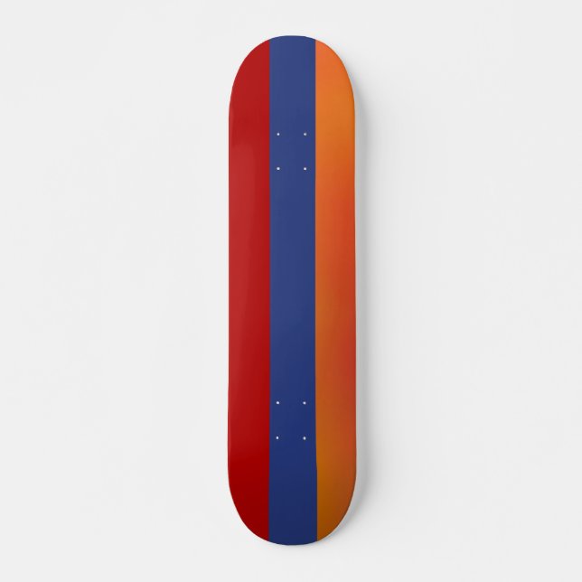 Red Blue Orange Skateboard Bräda 20 Cm (Framsida)