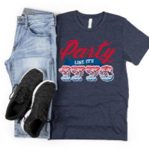 Red Blue Party som det är 1 776 4 juli T-Shirt