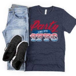 Red Blue Party som det är 1 776 4 juli T-Shirt