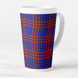 Red Blue Plaid Checker Seamless Pattern