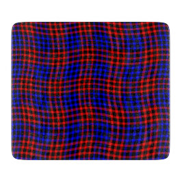 Red Blue Plaid Checker Seamless Pattern
