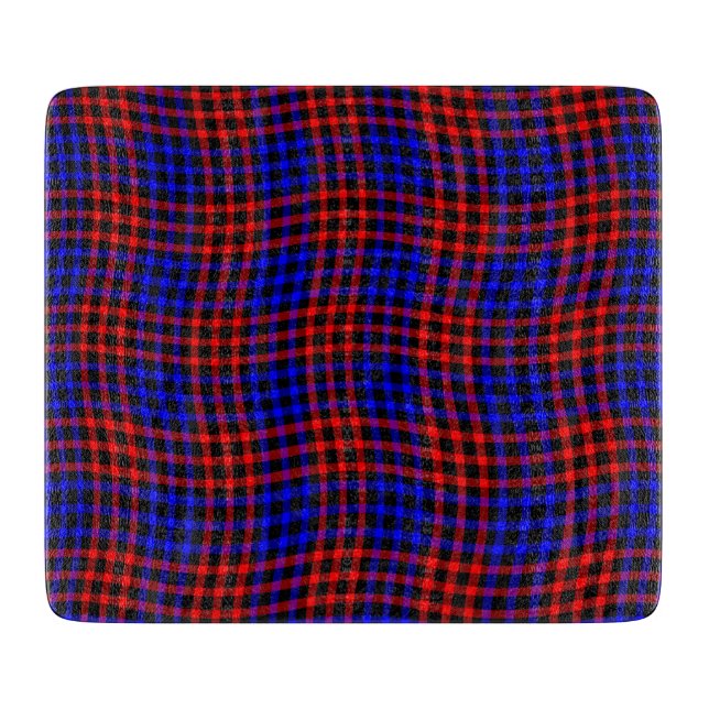 Red Blue Plaid Checker Seamless Pattern (Framsidan)