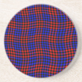 Red Blue Plaid Checker Seamless Pattern Underlägg