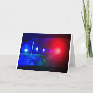 Red & Blue Police ljus Kort