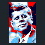 Red Blue Pop Art JFK John F. Kennedy Poster<br><div class="desc">Den tidigare amerikanska presidenten John F. Kennedy Pop Art Digital Image - Amerikansk historia och Politik Poster trycksaker</div>