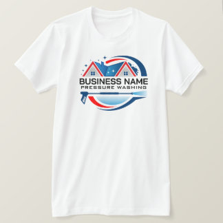 Red Blue Power Wash House Cleaning Services T Shirt
