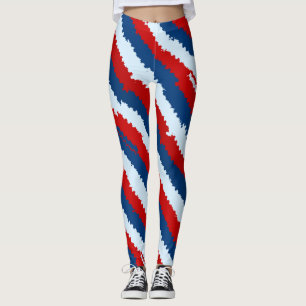 Red Blue Rand Leggings