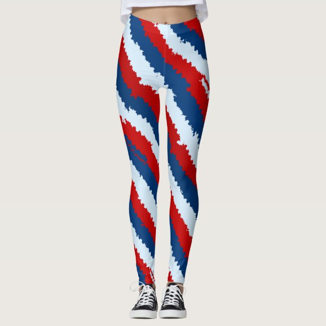 Red Blue Rand Leggings (Framsida)