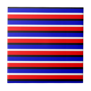 Red Blue Rand Mönster Design Kakelplatta