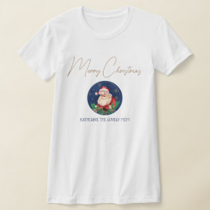 Red Blue Santa Matching - unika jultider T Shirt