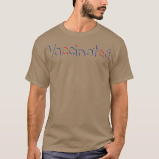 Red Blue Shadow Vaccinerad typografi T Shirt