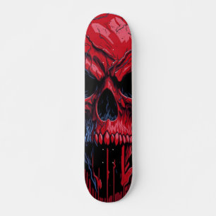 Red & Blue Skull - Numb-Döskallars design #2 Mini Skateboard Bräda 18,5 Cm