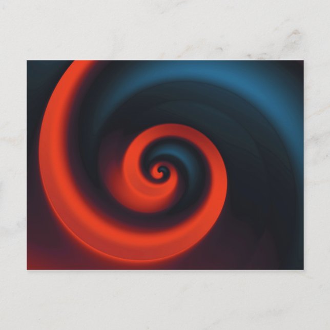 Red Blue Spiral Vykort (Framsida)