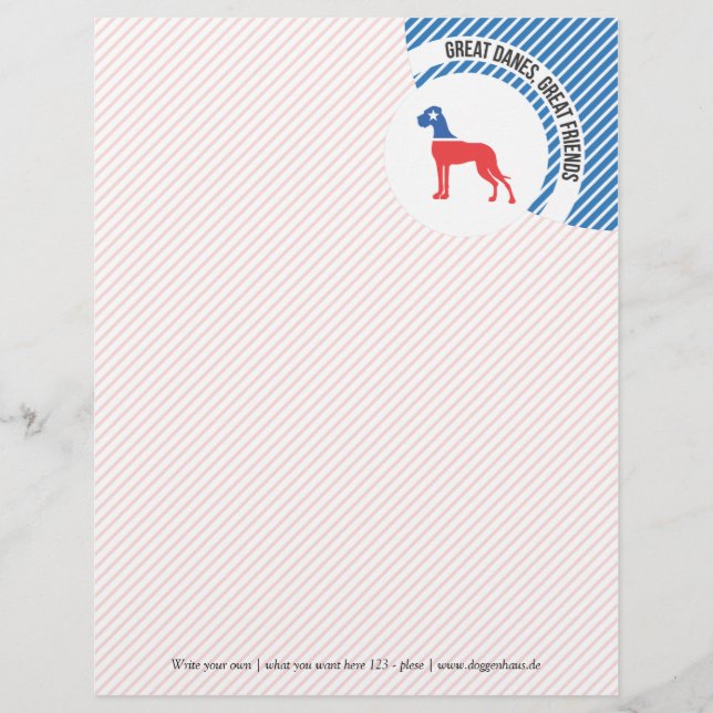 Red Blue Star Great dane (Framsida)