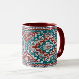 Red Blue Teal Native Indian Navajo Mugg
