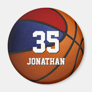 Red blue team färg basketball party favors magnet