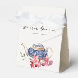 Red Blue Tekanna Blommigt Möhippa Tea Party Presentaskar