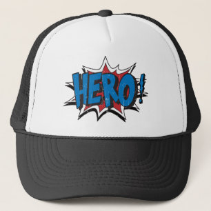 Red & Blue Vintage Hero Graphic Toppen Heroes Cli Keps