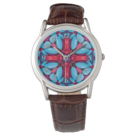Red & Blue Vintage Kaleidoscope Armbandsur
