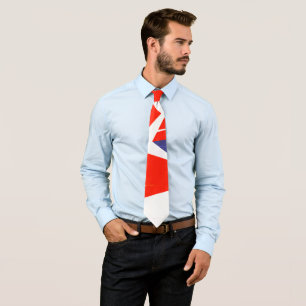 Red Blue White Abstrakt Art Tie Slips