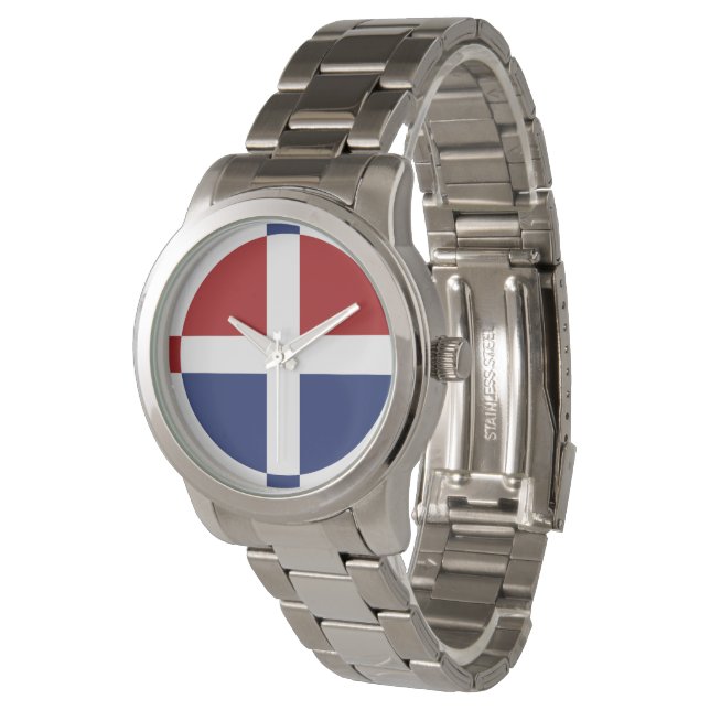 Red, Blue & White Modest Kor Watch Armbandsur (Vinklad)