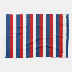 Red Blue White Mönster Kökshandduk