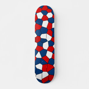 Red Blue White Mönster Skateboard Bräda 20 Cm