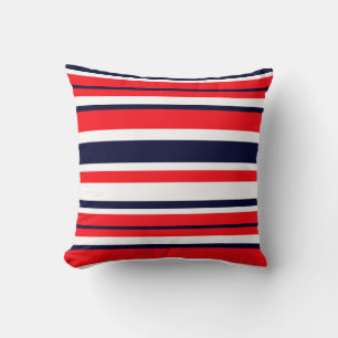 Red Blue White Rand Dekorativ kudde Cushion