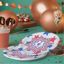 Red, Blue, White Star American Slogan
