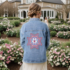 Red, Blue, White Star American Slogan