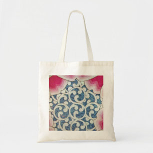 RED BLUE WHITE VINKAR, ABSTRAKT SWIRLS TYGKASSE