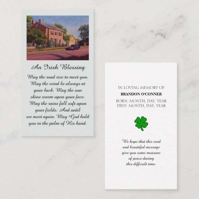 Red Blue Yellow Green Safely Home Visitkort (Fram/baksida)