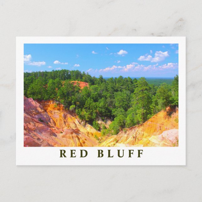 Red Bluff liggande Overview - Mississippi scenics Vykort (Framsida)