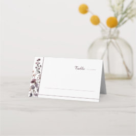 Red Blush Floral Wedding Elegant  Placeringskort