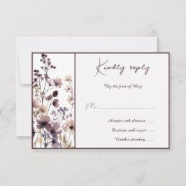 Red Blush Floral Wedding Elegant Romantic OSA Kort