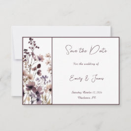 Red Blush Floral Wedding Elegant Romantic Spara Datumet