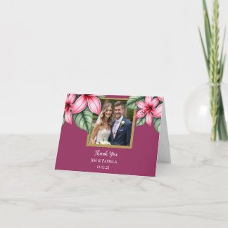 Red Blush Pink Floral Tack Kort