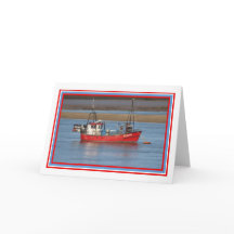 Red Boat Hälsning Card