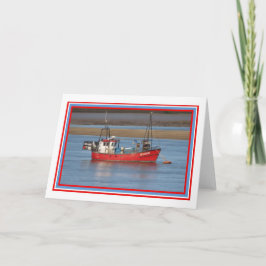 Red Boat Hälsning Card Kort