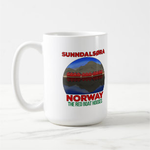 Red Boat Houses Sunndalsøra-Norgen Kaffemugg