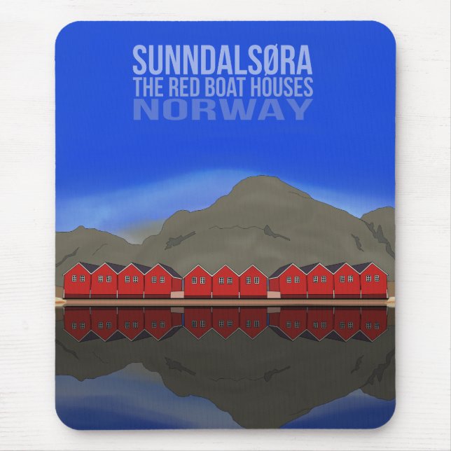 Red Boat Houses Sunndalsøra-Norgen Musmatta (Framsidan)