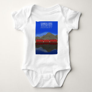 Red Boat Houses Sunndalsøra-Norgen T Shirt