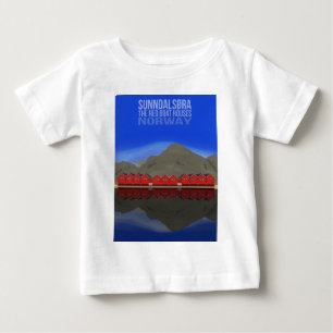 Red Boat Houses Sunndalsøra-Norgen T Shirt