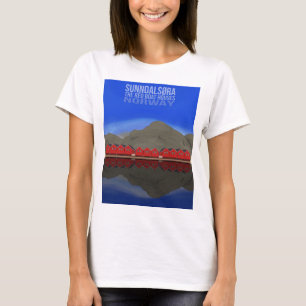 Red Boat Houses Sunndalsøra-Norgen T Shirt