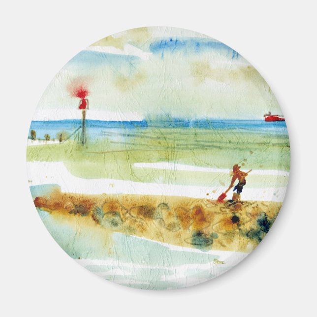 Red Boat in Mundesley, Norfolk Magnet (Framsidan)