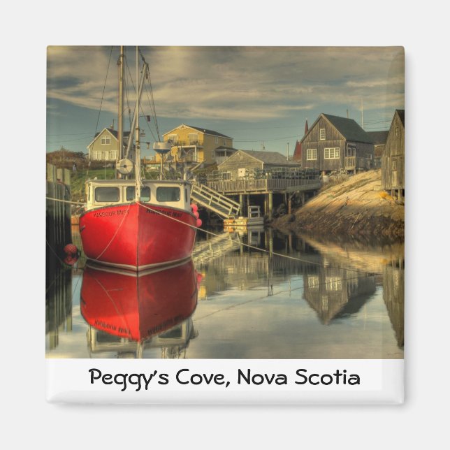 Red Boat, Peggy's Cove, Nova Scotia Magnet (Framsidan)